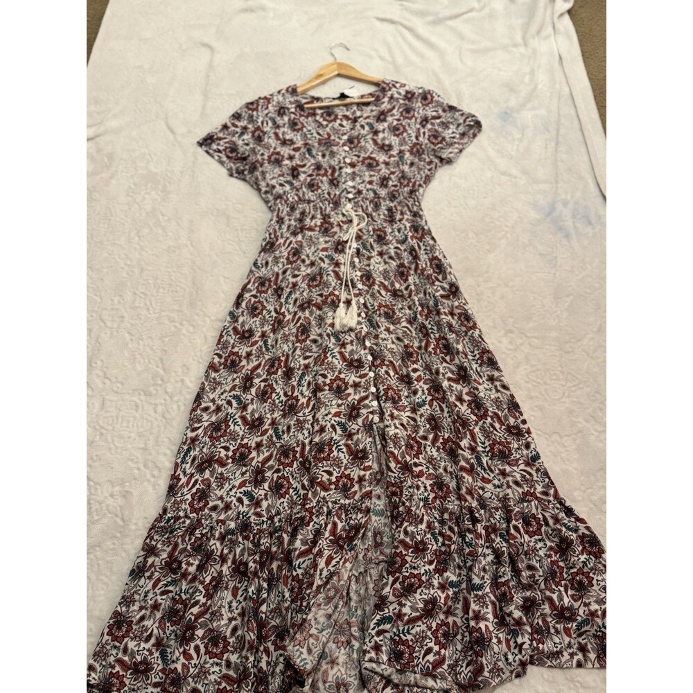Caroline Morgan Women's Floral Boho Maxi Long Dress SIZE M - Picture 8 of 13